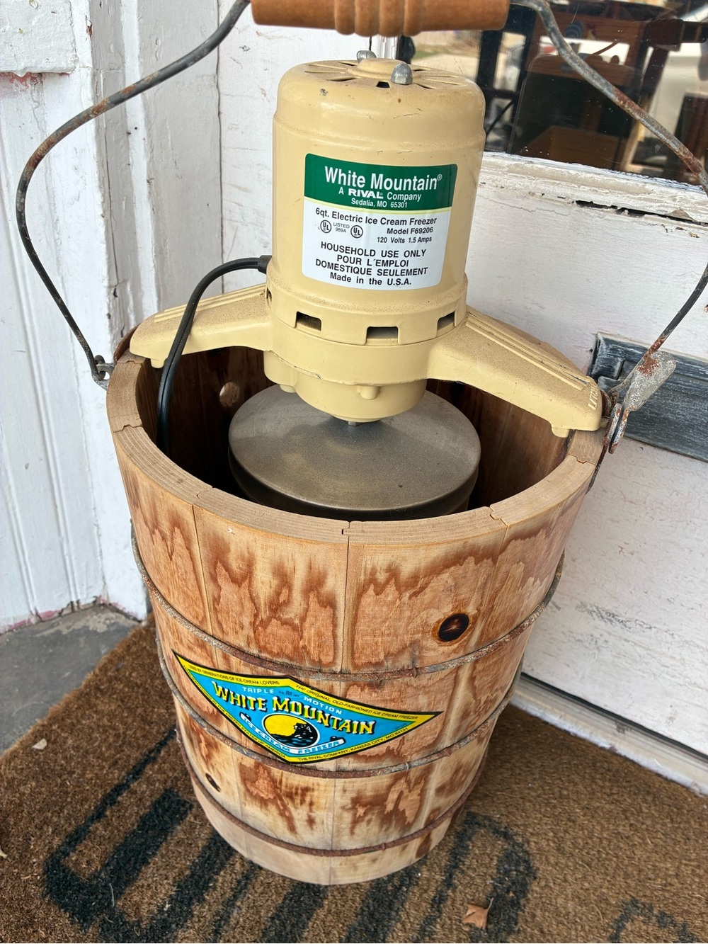 6 Qt White Mountain Cream Electric Ice Cream Freezer Motor
